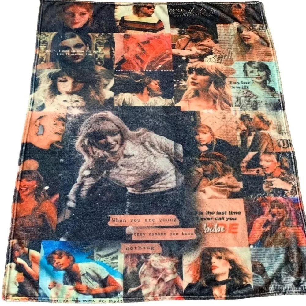 Taylor Swift Soft Fleece Swiftie Throw Blanket 40”x 50” New